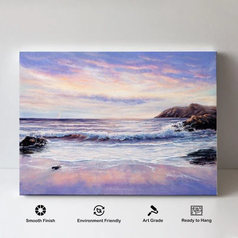 Tranquil Ocean Sunset Canvas Wall Painting media 4