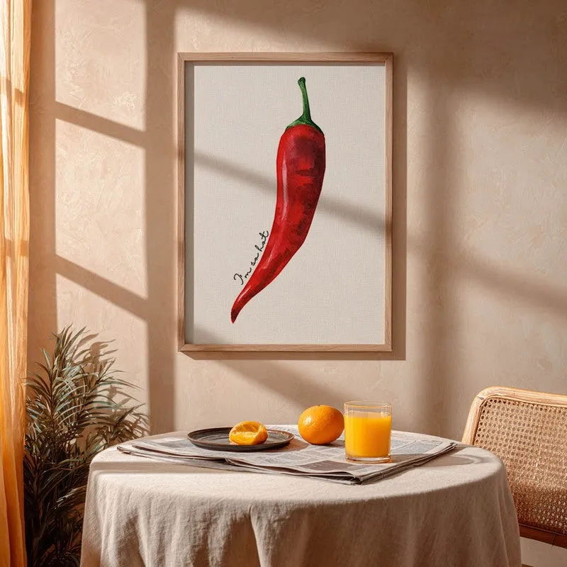 Scarlet Flame Archival Canvas Wall Art - Brown media 4