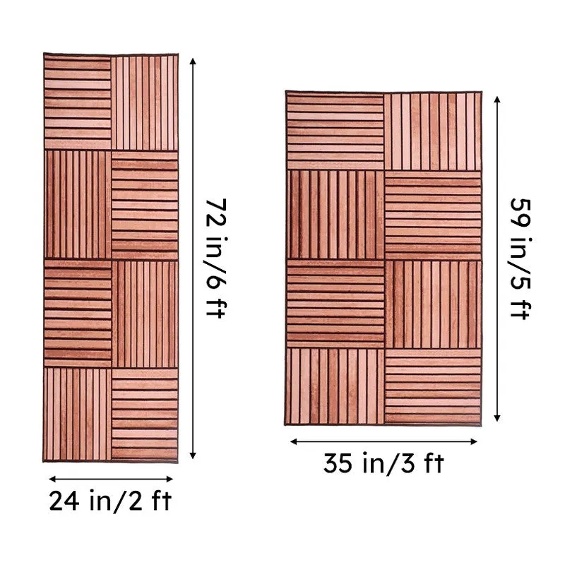 Striped Geometrica Anti-Skid Carpet media 7