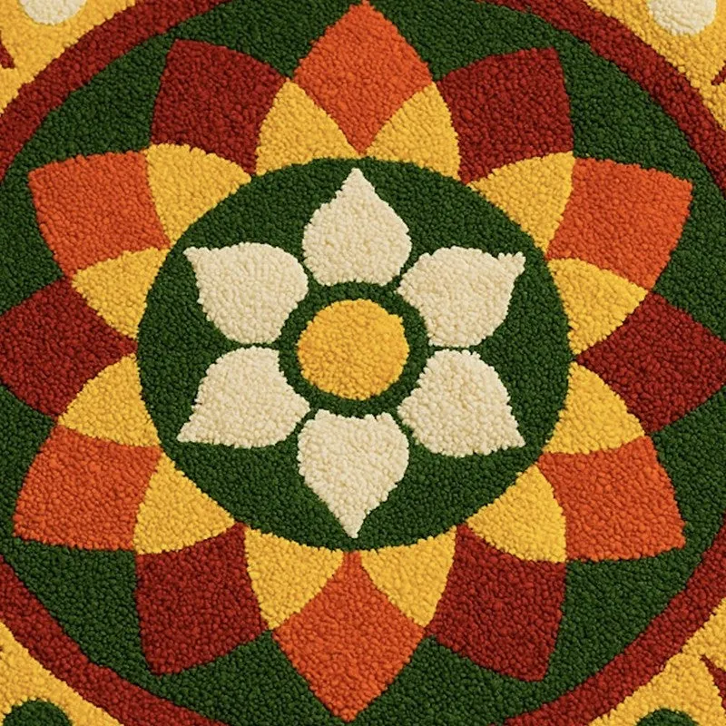 Garnet Rangoli Micro Fibe Rug media 5