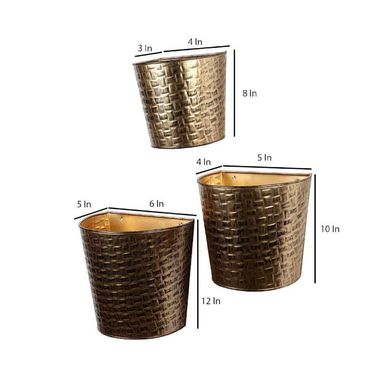 Virika Vasa Planter (Gold) - Set Of Three media 6