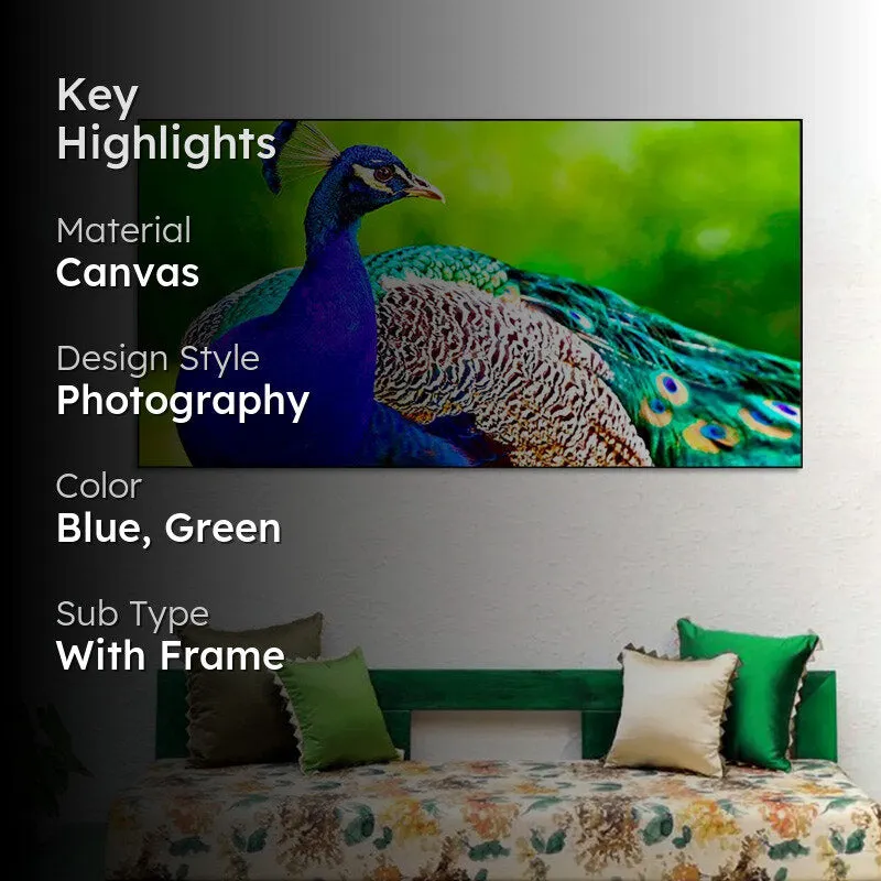 Beautiful Peacock Canvas Wall Painting media 2