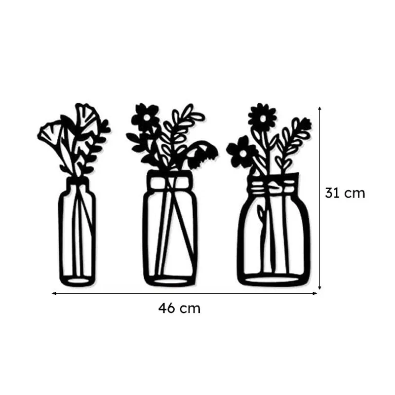 Vases MDF Wall Accents- Set Of Three media 4