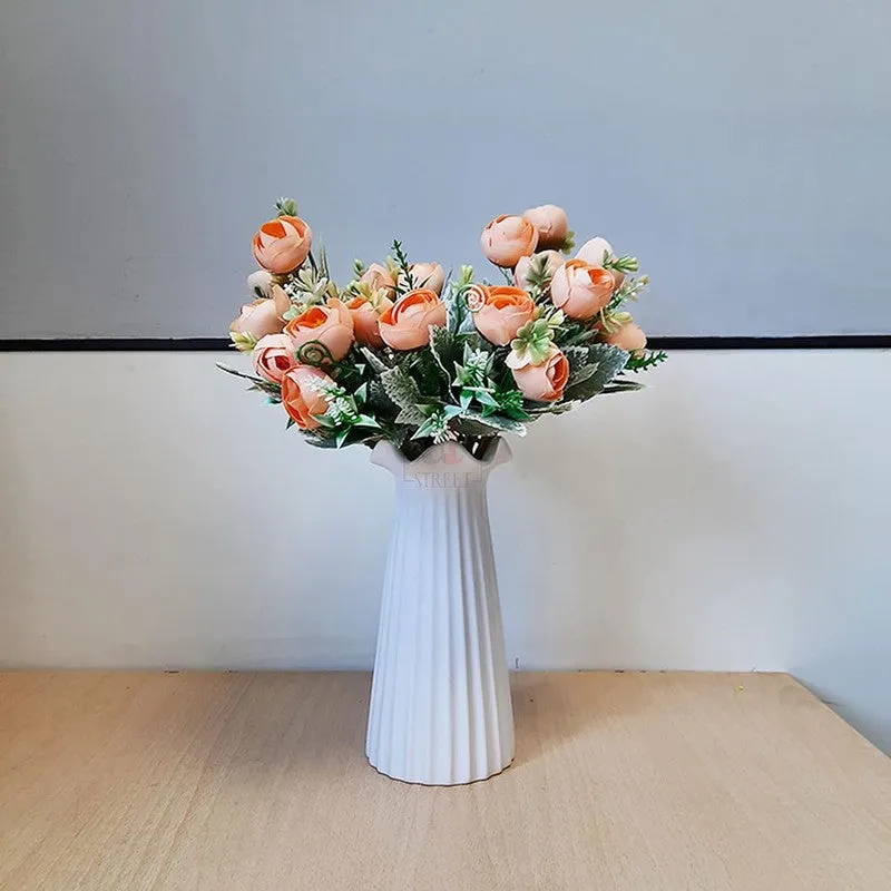 Foliage Picks Rose Artificial Flower Stem - Orange media 1