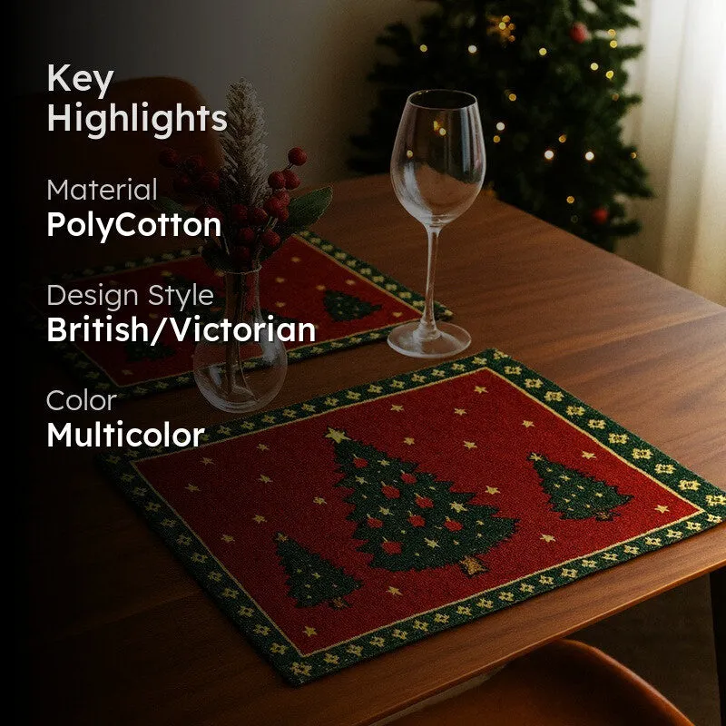 Evergreen Christmas Trees Table Mats - Set Of Two media 2