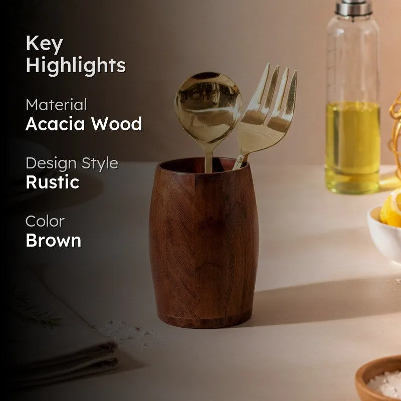 Sylva Wooden Cutlery Holder media 2