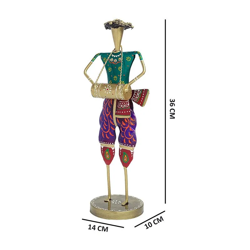 Decorative Man With Dhol Showpiece media 10