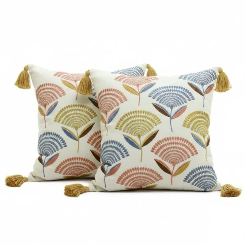 Bloom Gallery Embroidered cushion cover - Set Of Two media 7