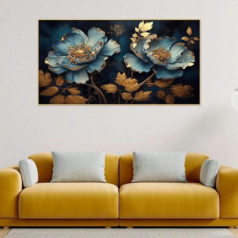 Luxe Peony Wall Painting With Frame media 3