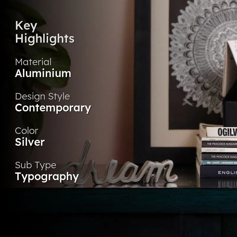Dream Dose Typography Showpiece - Silver media 2