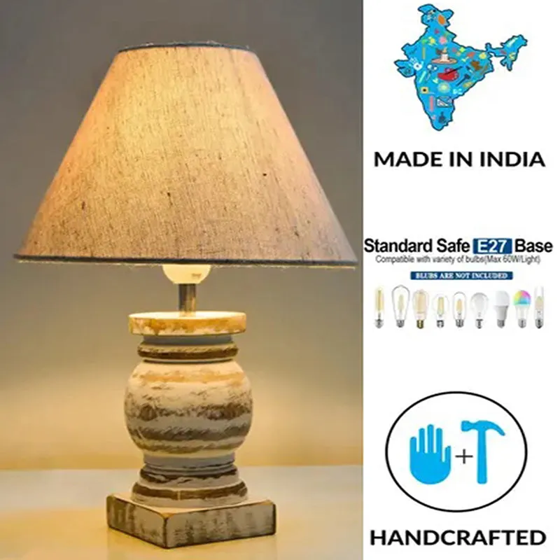 Aliora Nova Wooden Table Lamp - Beige media 4