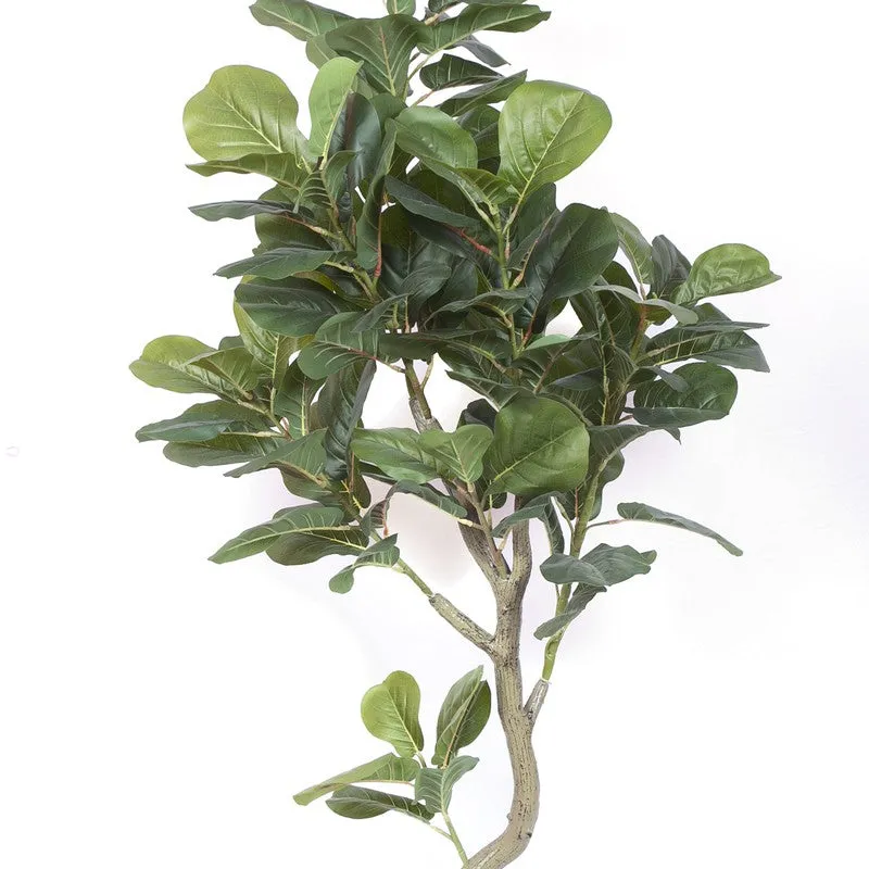 Lush Fiddle Leaf Fig Artificial Plant With Black Plastic Pot media 5
