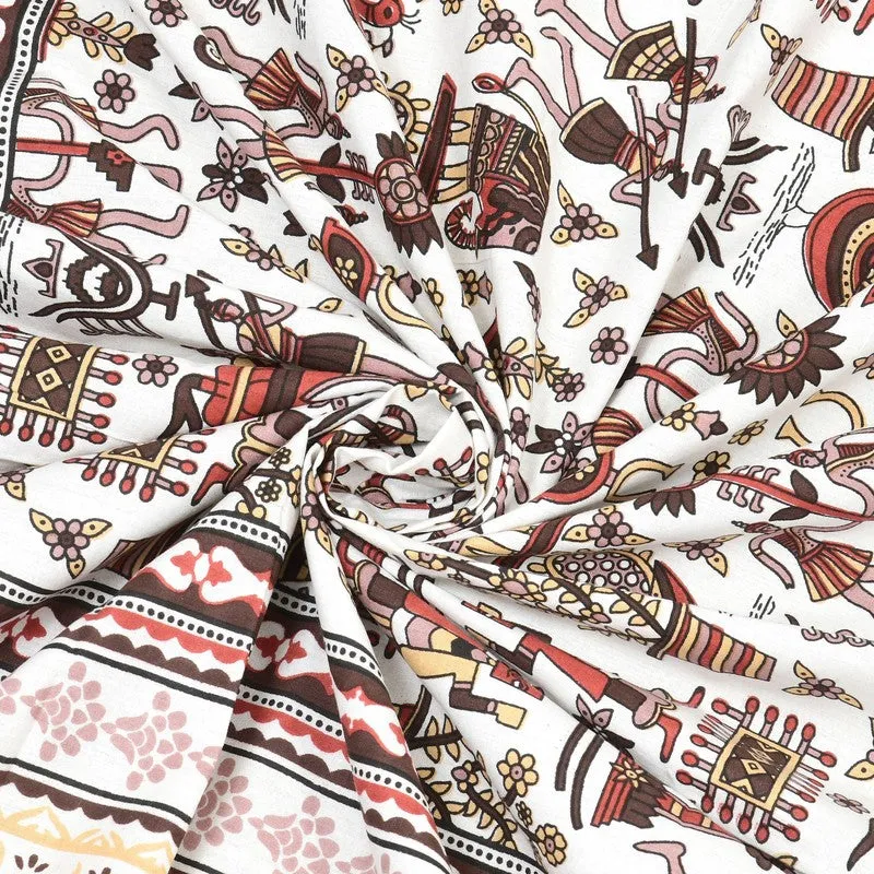 Royalus Cotton Bedsheet (Maroon,Beige) - 240 TC media 5