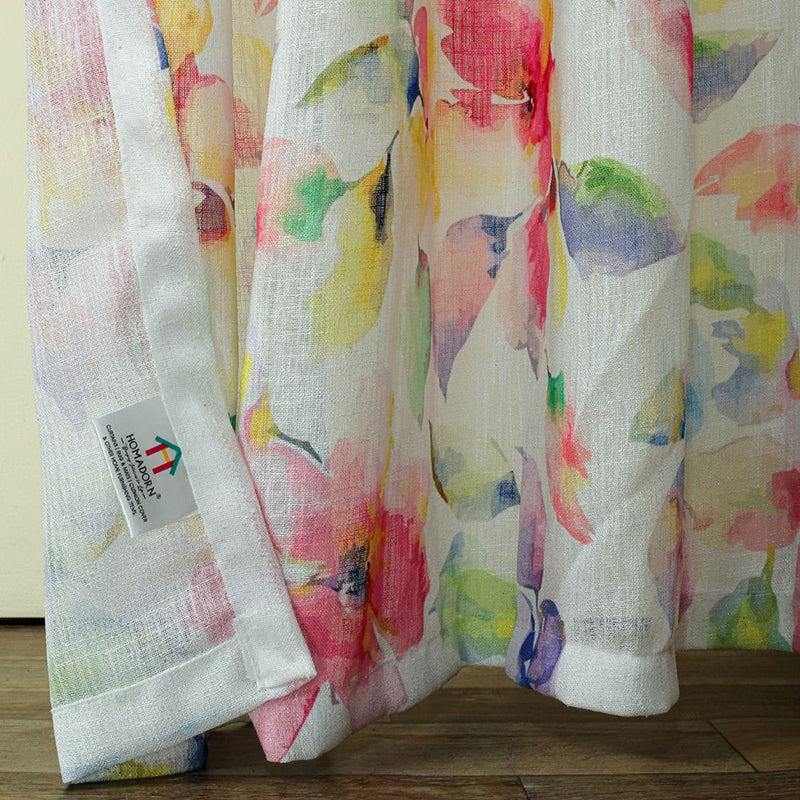 Serline Linen Texture Sheer Curtain - Set Of Two media 8