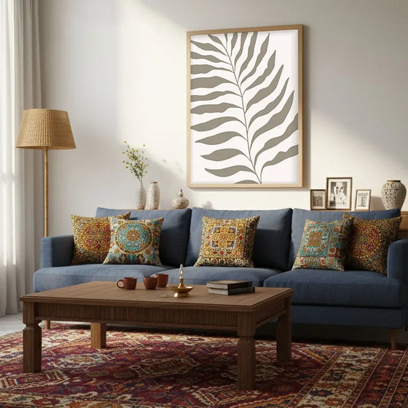 Neutral Bloom Canvas Wall Painting With Brown Frame media 6