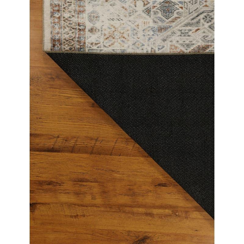 Nilaya Ethnic Anti Slip Polyester Carpet - Grey,Brown media 5