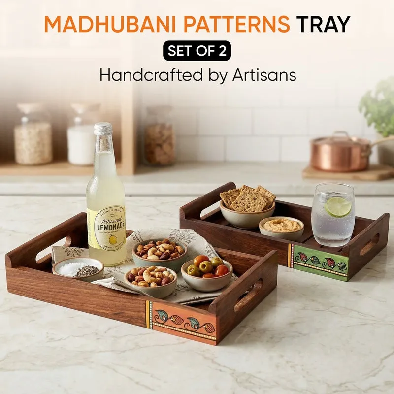Aena Wooden Tray - Set Of Two media 4