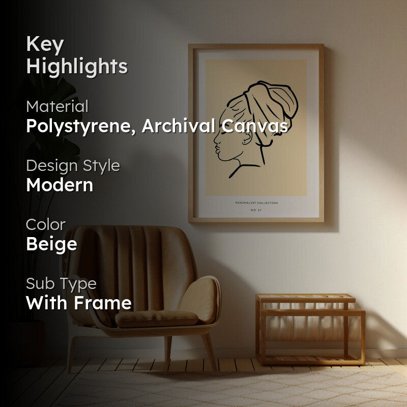 Aura Archival Canvas Wall Art - Natural Brown Frame media 2