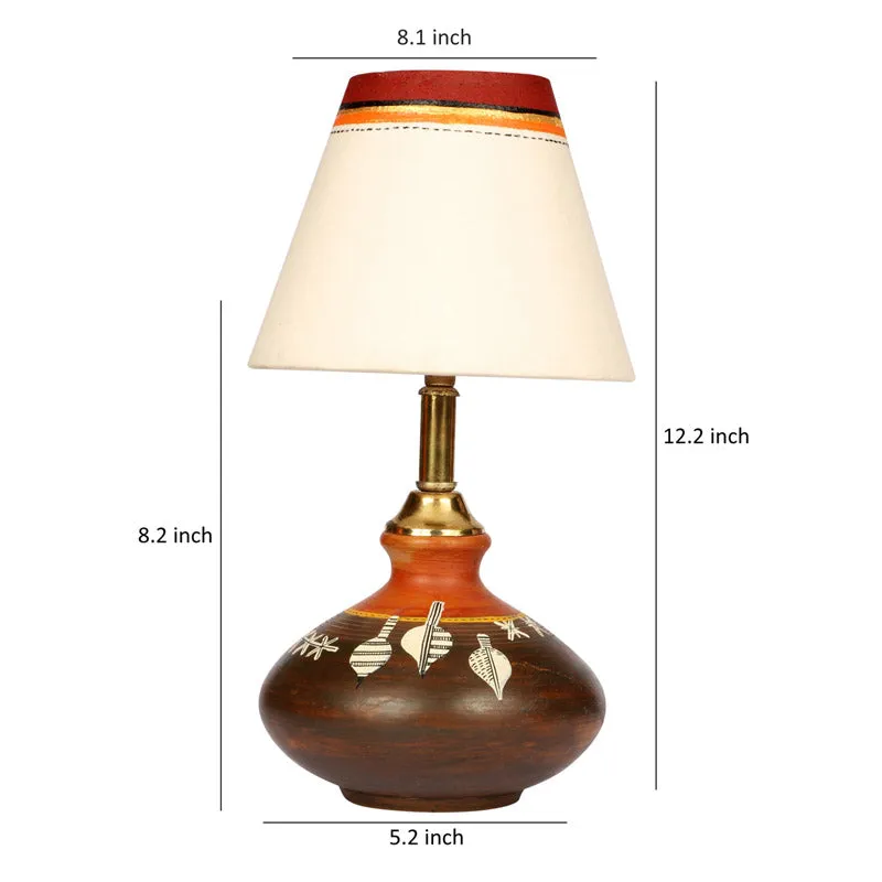 Ruba Handcrafted Terracotta Table Lamp - Multicolor media 7
