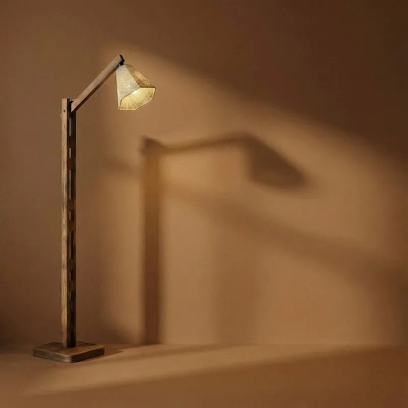 SereneGlow Wooden Floor Lamp - Brown media 7