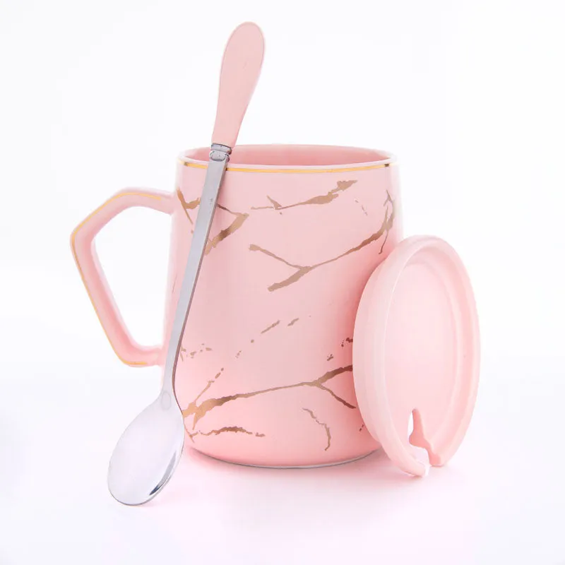 Goldira Glam Pink Mug And Tray (400 ML) - Five Piece Set media 4