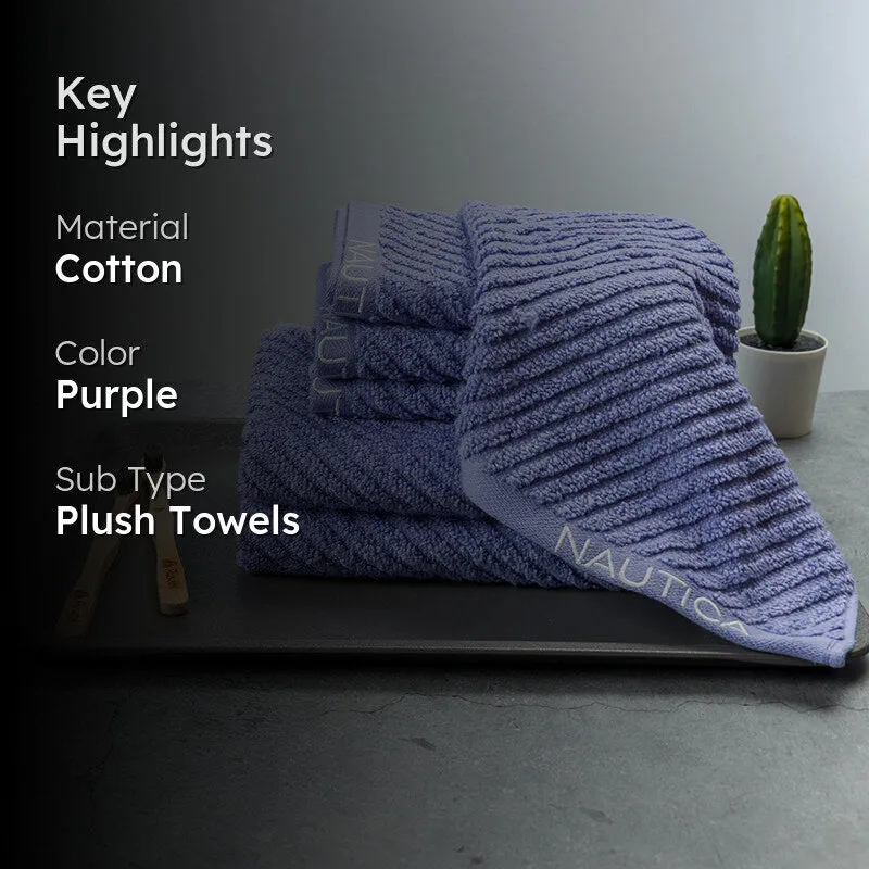 Nautica Riviera Soft Cotton Towel Set (Light Blue) - Set Of Six media 2