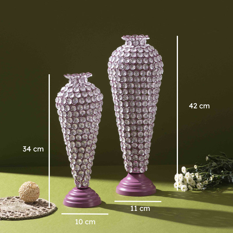 Irellis Luxe Vase (Purple) - Set Of Two media 7