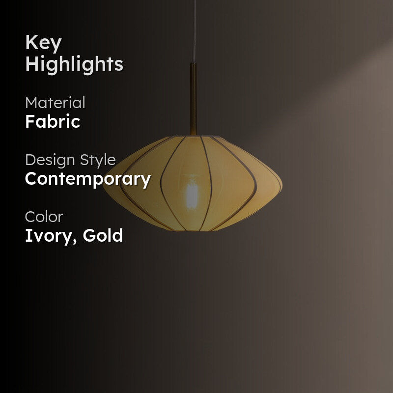 Fig Living Luxe Collection Fabric Ceiling Lamp - Tokyo Lamp media 2