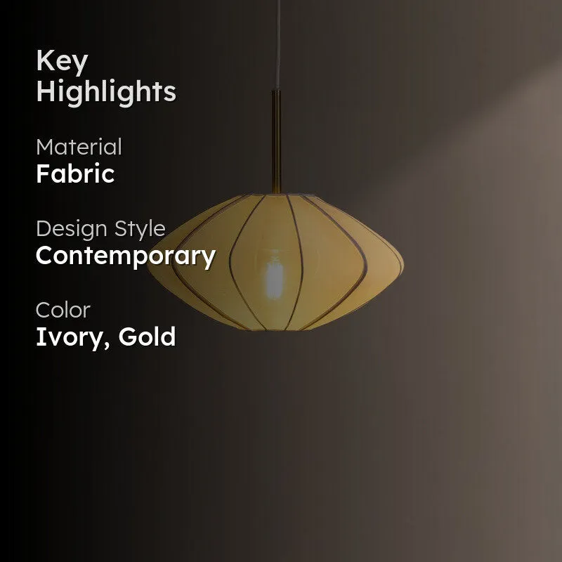 Fig Living Luxe Collection Fabric Ceiling Lamp - Tokyo Lamp media 2