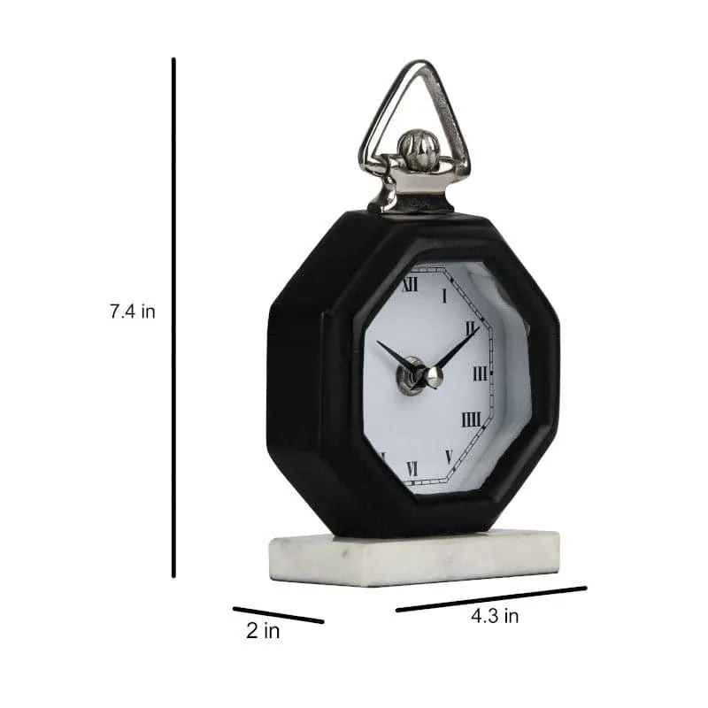 Octagon Mano Table Clock - Black media 4