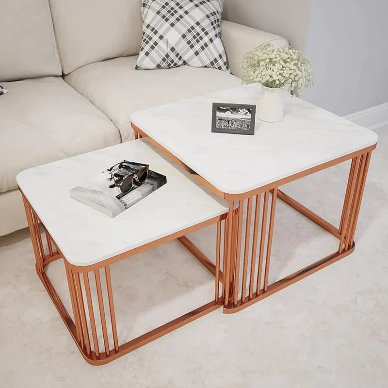 Elysian Edge Accent Table with Marble Top (Copper) - Set Of Two media 6