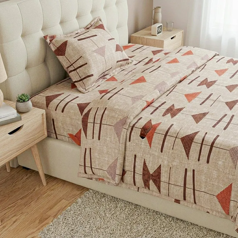 Arrow Truce Cotton Bedsheet (Red) - 144 TC media 3