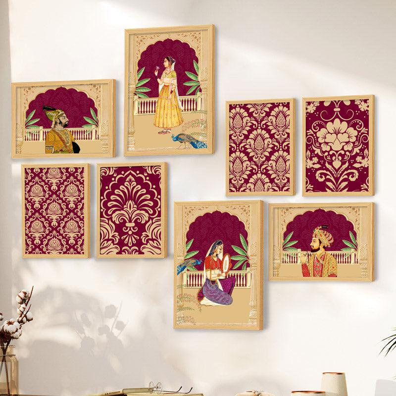 The Mughal Durbaar Wall Art - Set Of Eight