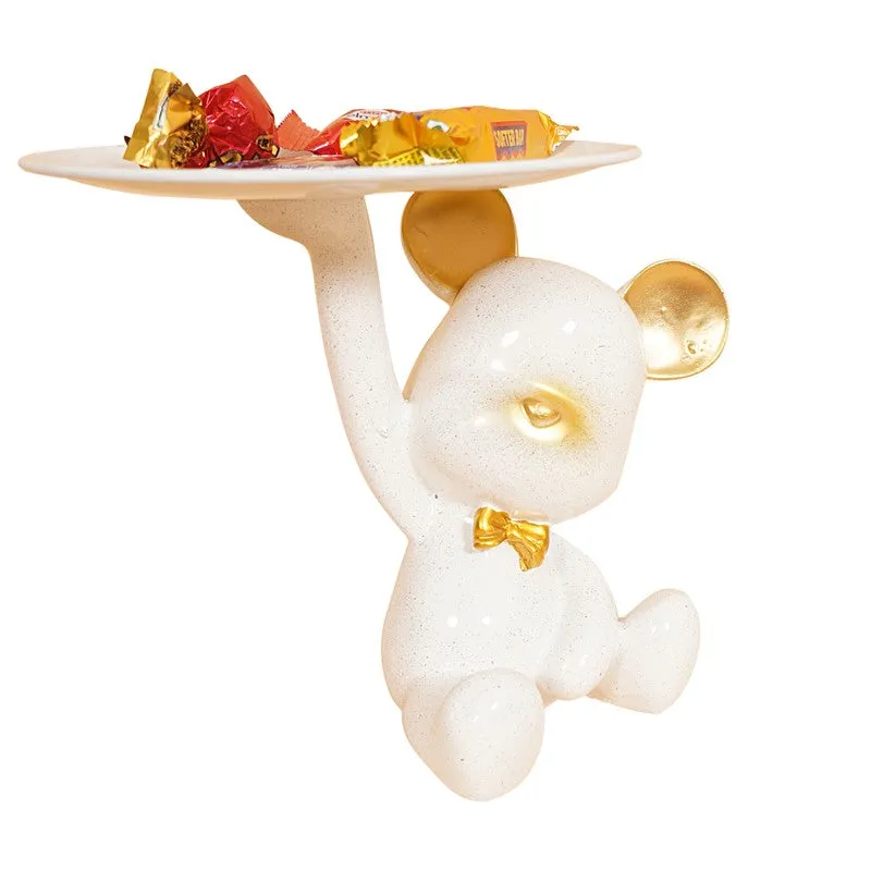 Playful White Monkey with Golden Tray media 7