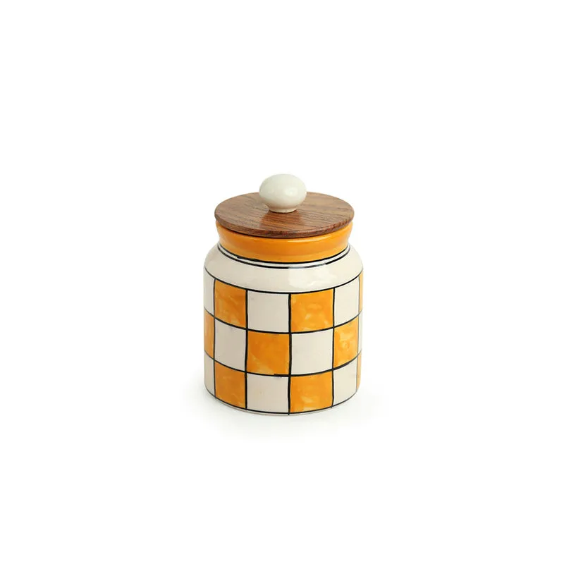 Grid Gradia Handpainted Airtight Storage Jar - 410 mL media 3