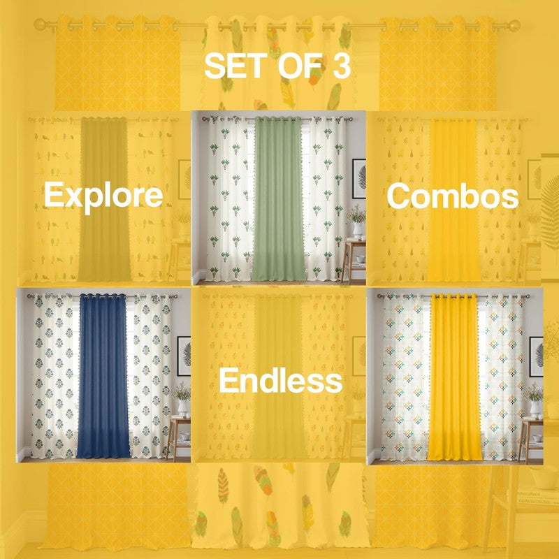 Urban Space Yellow Star & Dream Catcher Curtains - Set Of Three media 6