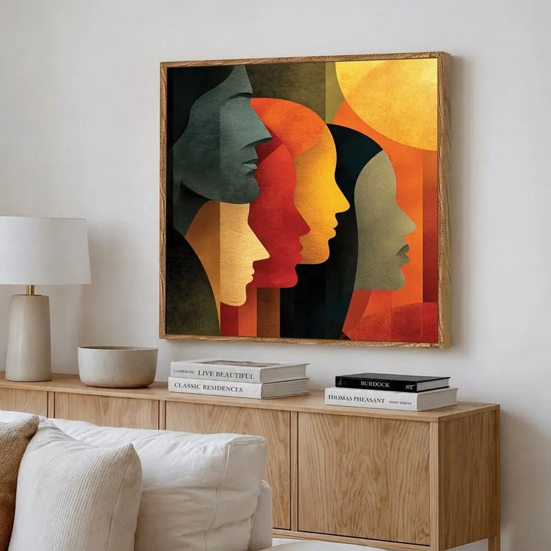 Formed Face Canvas Wall Art With Frame media 4