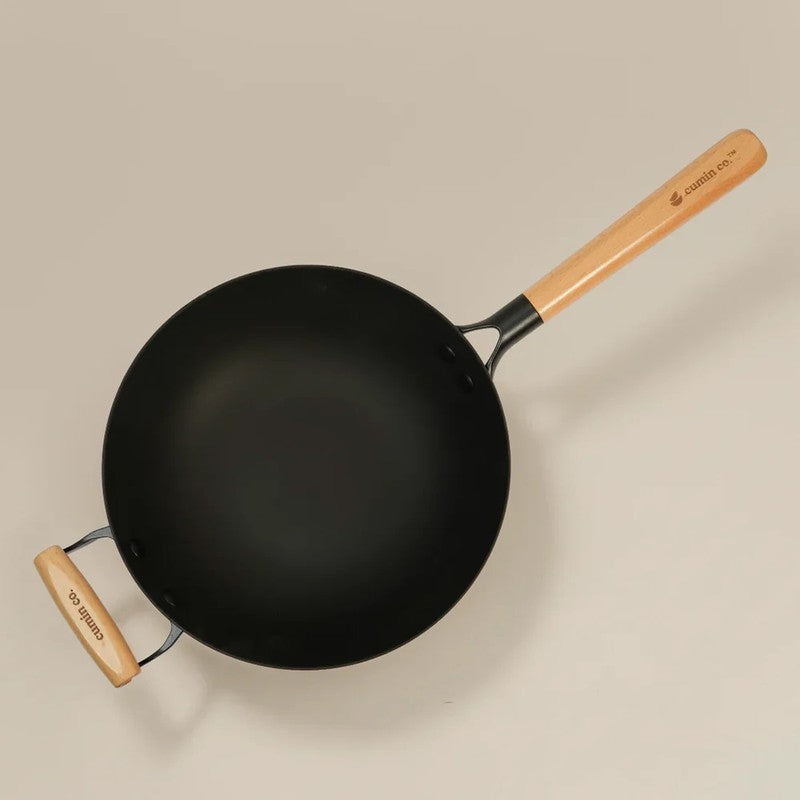 Cumin Co Enamel Cast Iron Wok (1500 mL) - Rust media 6