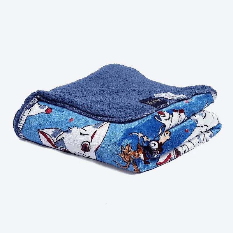 Monte Carlo Whimsical Cow Kids Blanket (Blue) - 500 GSM media 6