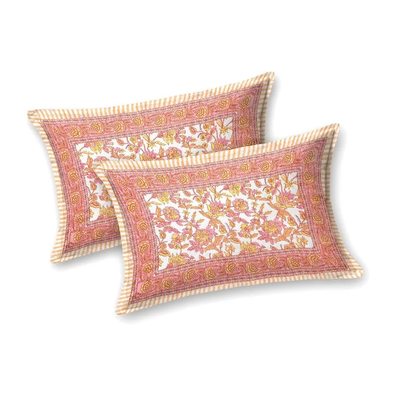 Styleza Cotton Bedsheet (Orange,White) - 240 TC media 4
