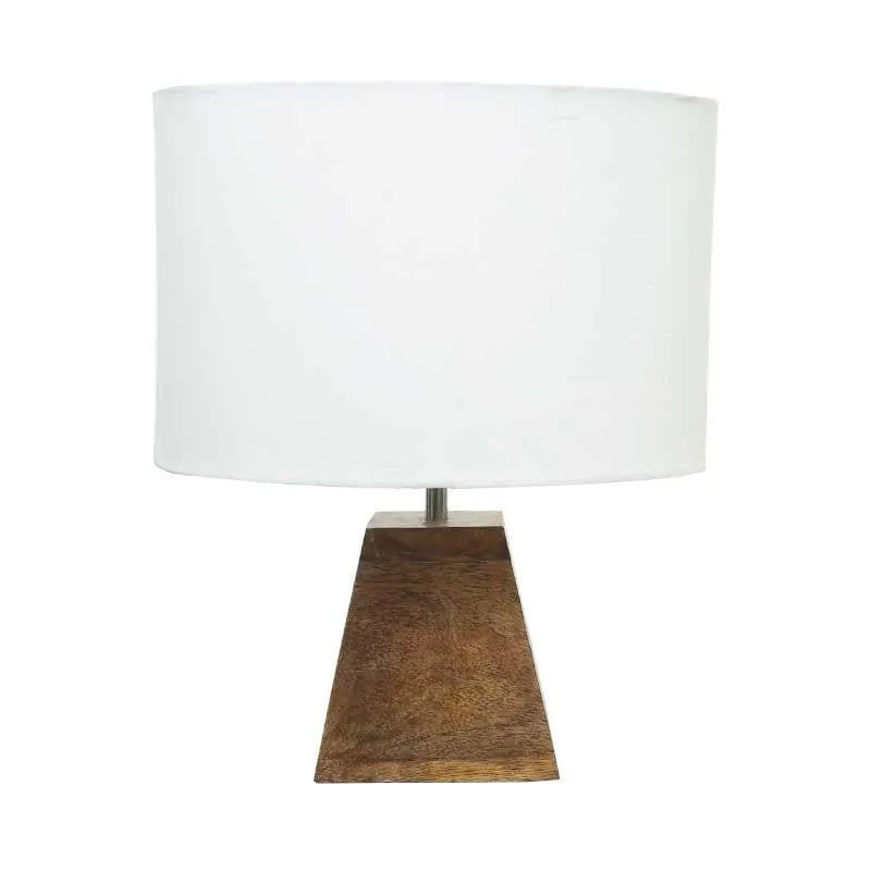 Flameless Flair Glass Table Lamp - White,Brown media 3