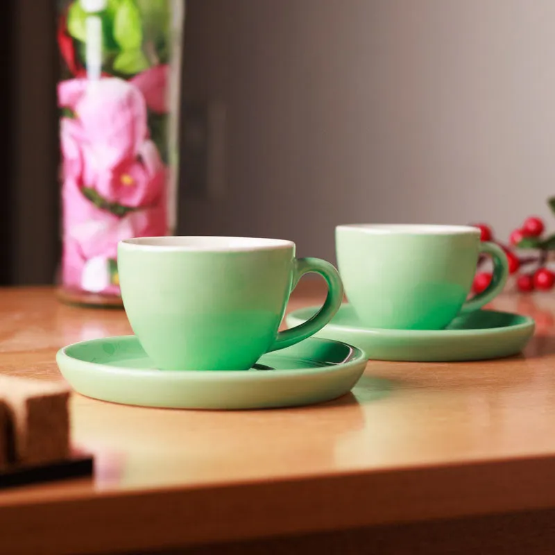 Blush & Brew Cup &Saucer (Mint/100 mL) - Four Piece Set media 3