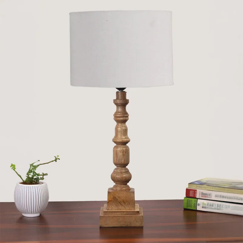 Cotin I Arbor Wooden Table Lamp - White,Brown media 3