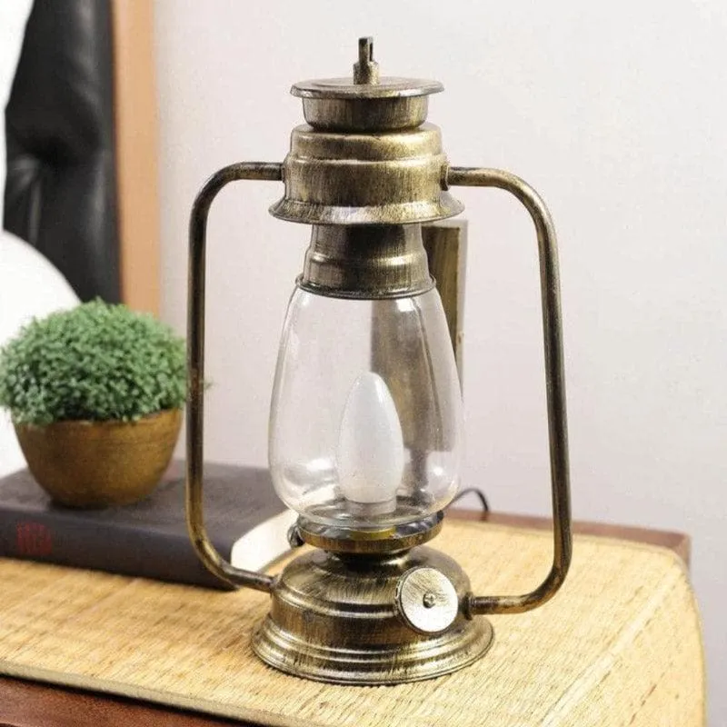 Faris Lantern Glass Table Lamp - Metallic media 3