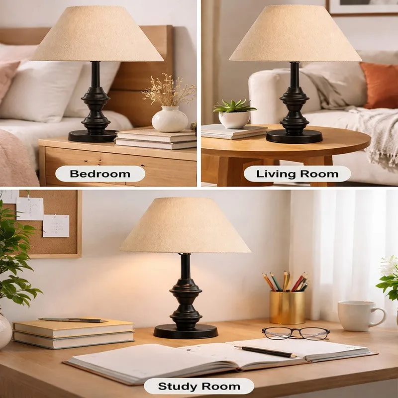 CleanFlare Metal Table Lamp - Beige media 4