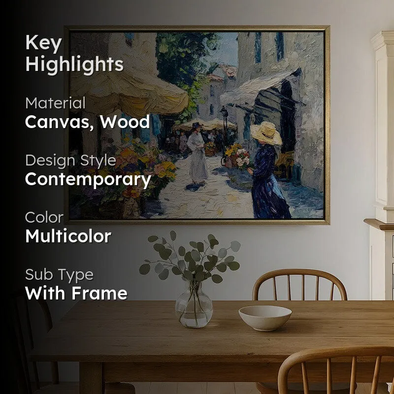 Petal Lane Canvas Wall Painting With Frame media 2