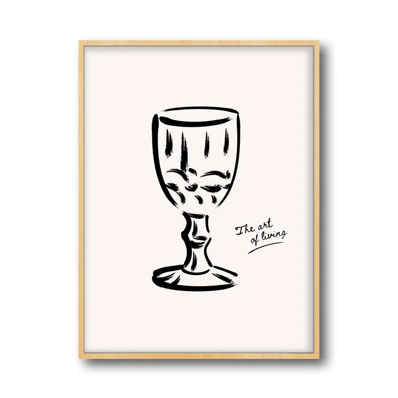 Still Sip Canvas Wall Painting With Brown Frame media 3