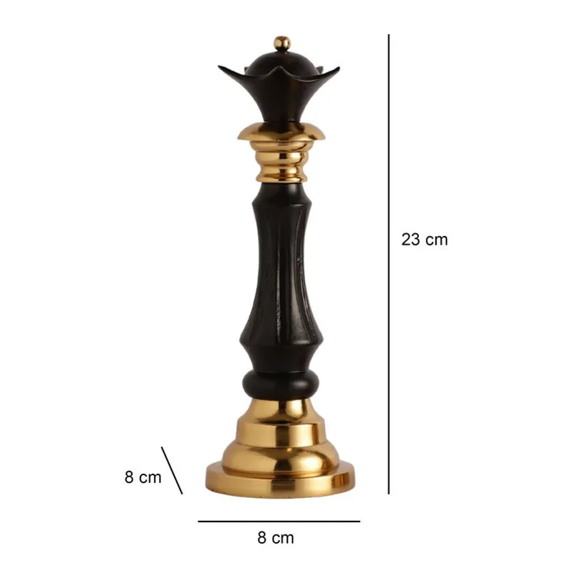Elegant  Queen Chess Piece - Gold,Black media 6