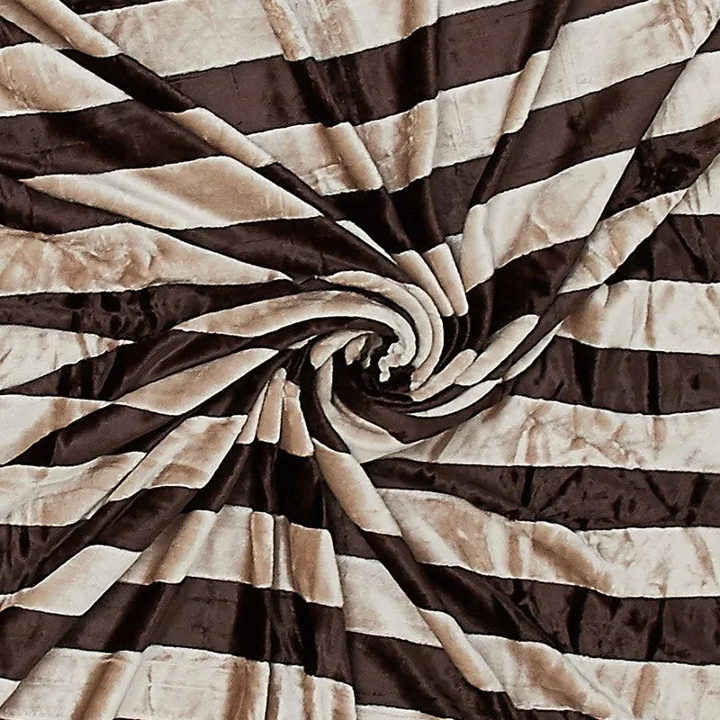 Monte Carlo Strivon Bold Stripes Polyester Blanket (Coffee) - 300 GSM media 6