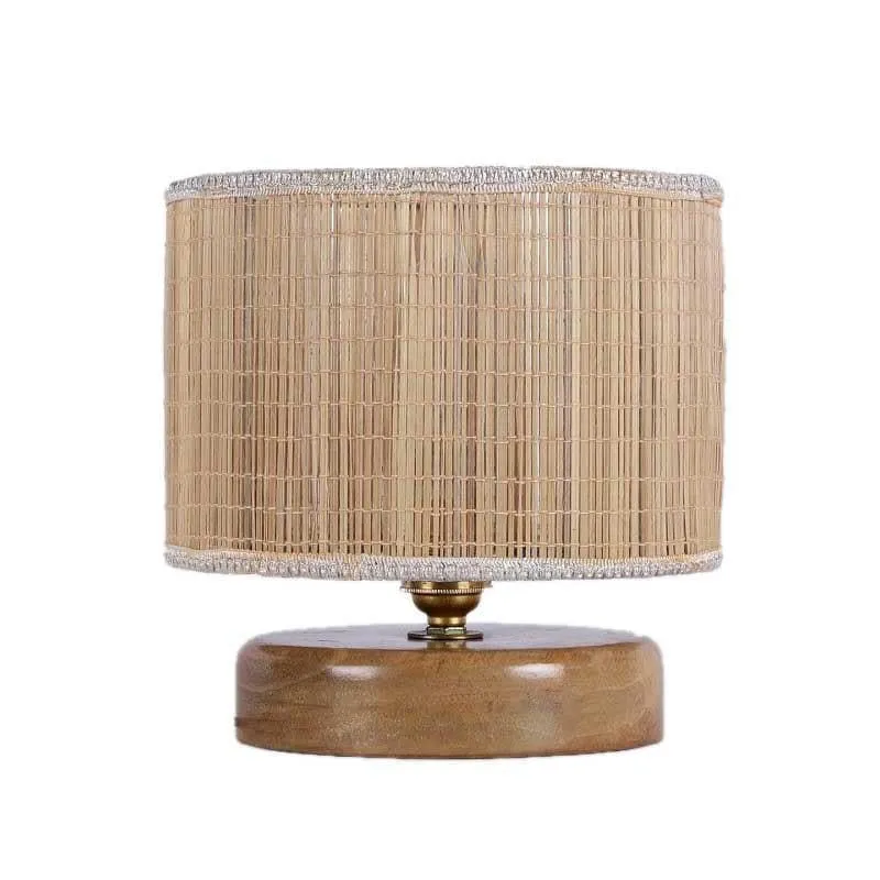 Husky Short Bamboo Table Lamp - Beige,Brown media 5